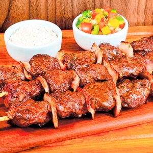 Espetinho de Carne e Bacon